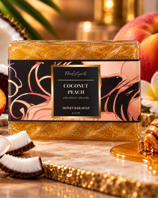 Coconut Peach Honey Soap