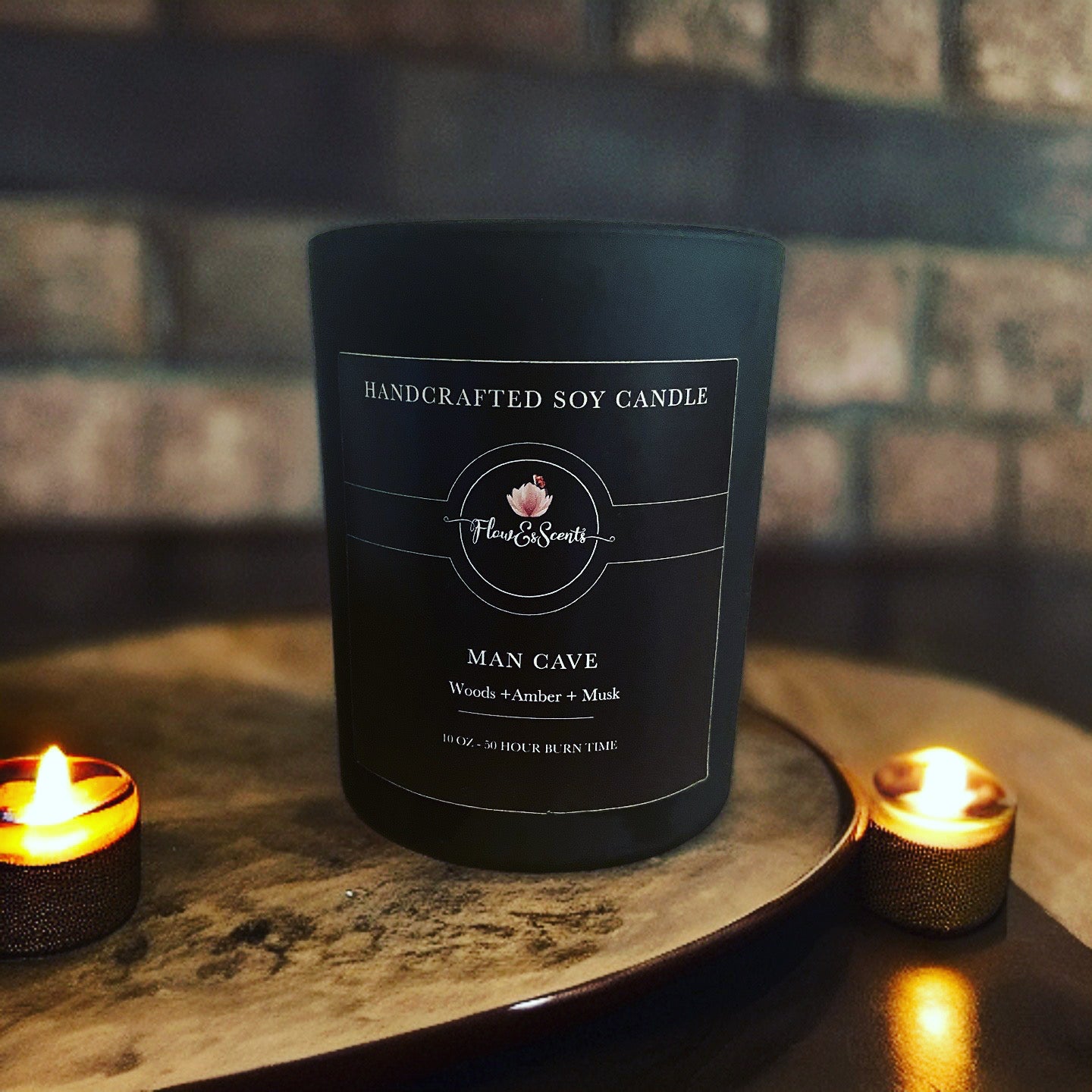 Man Cave - 8 oz  Black Matte Candle