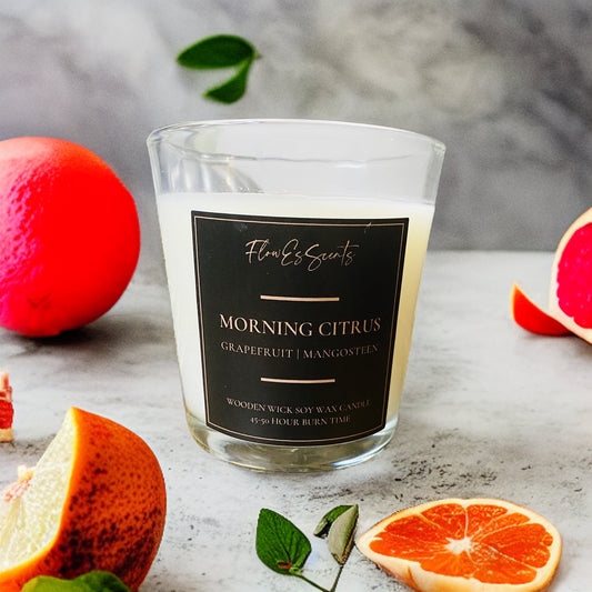 MORNING CITRUS WOODEN WICK CANDLES